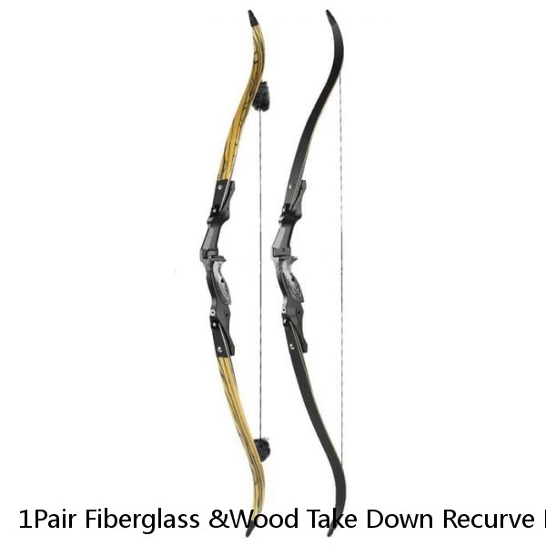 1Pair Fiberglass &Wood Take Down Recurve Bow Limbs 20-32lbs for JUNXING F155 Bow
