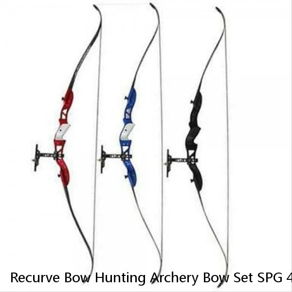 Recurve Bow Hunting Archery Bow Set SPG 40lbs Takedown Recurve Archery Bow Wooden Bow And Arrow Set For Adults Hunting 6pcs Fiberglass Arrow